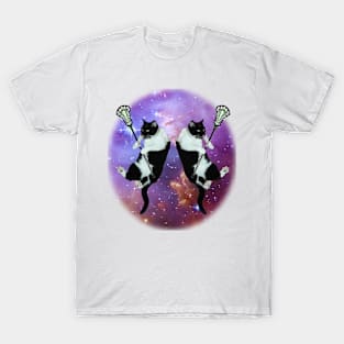 Lacrosse Cat MASK, SHIRT, STICKER T-Shirt